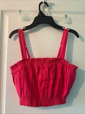 Abercrombie & Fitch Red Crop Tank Top
